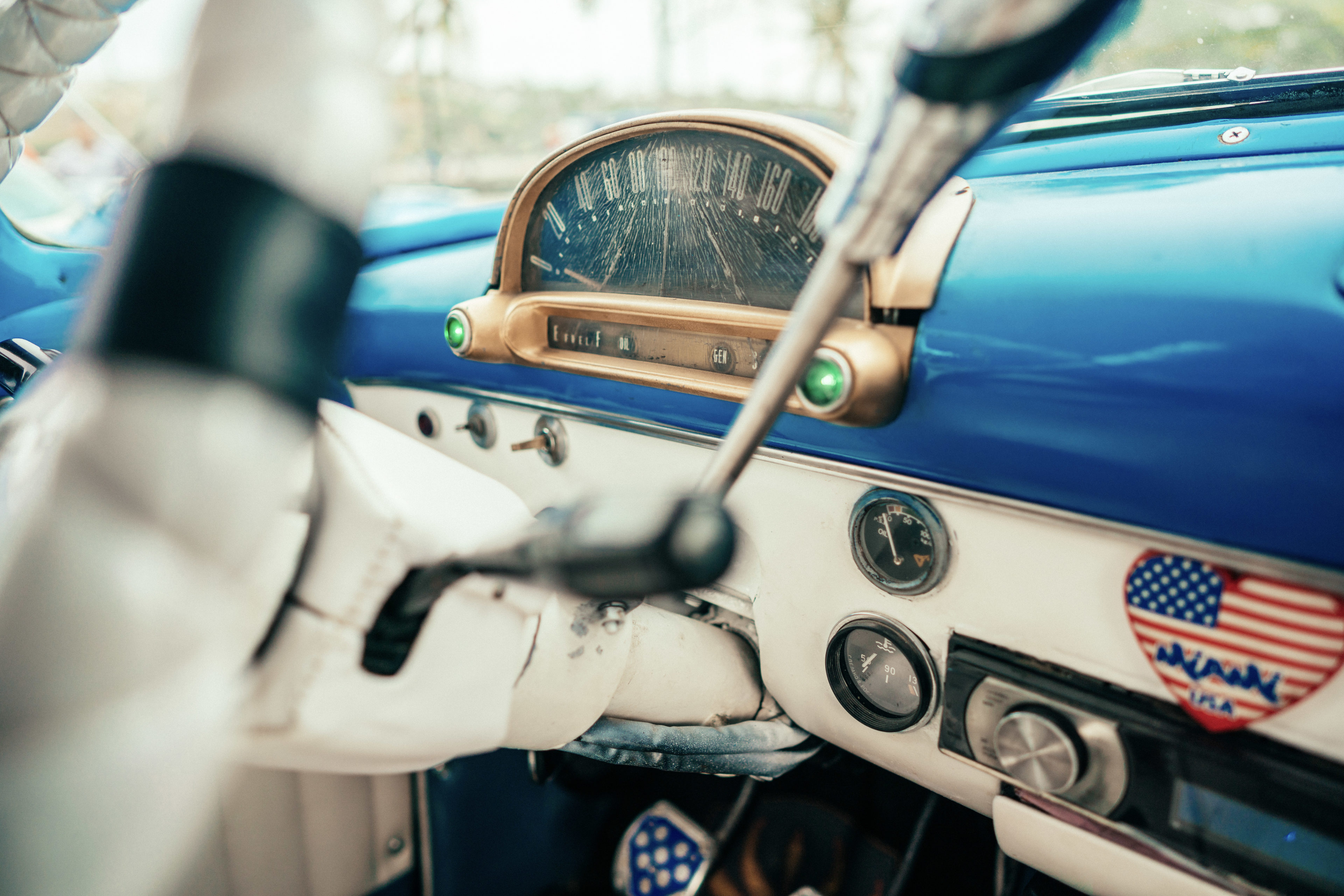 Das innere vom Oldtimer