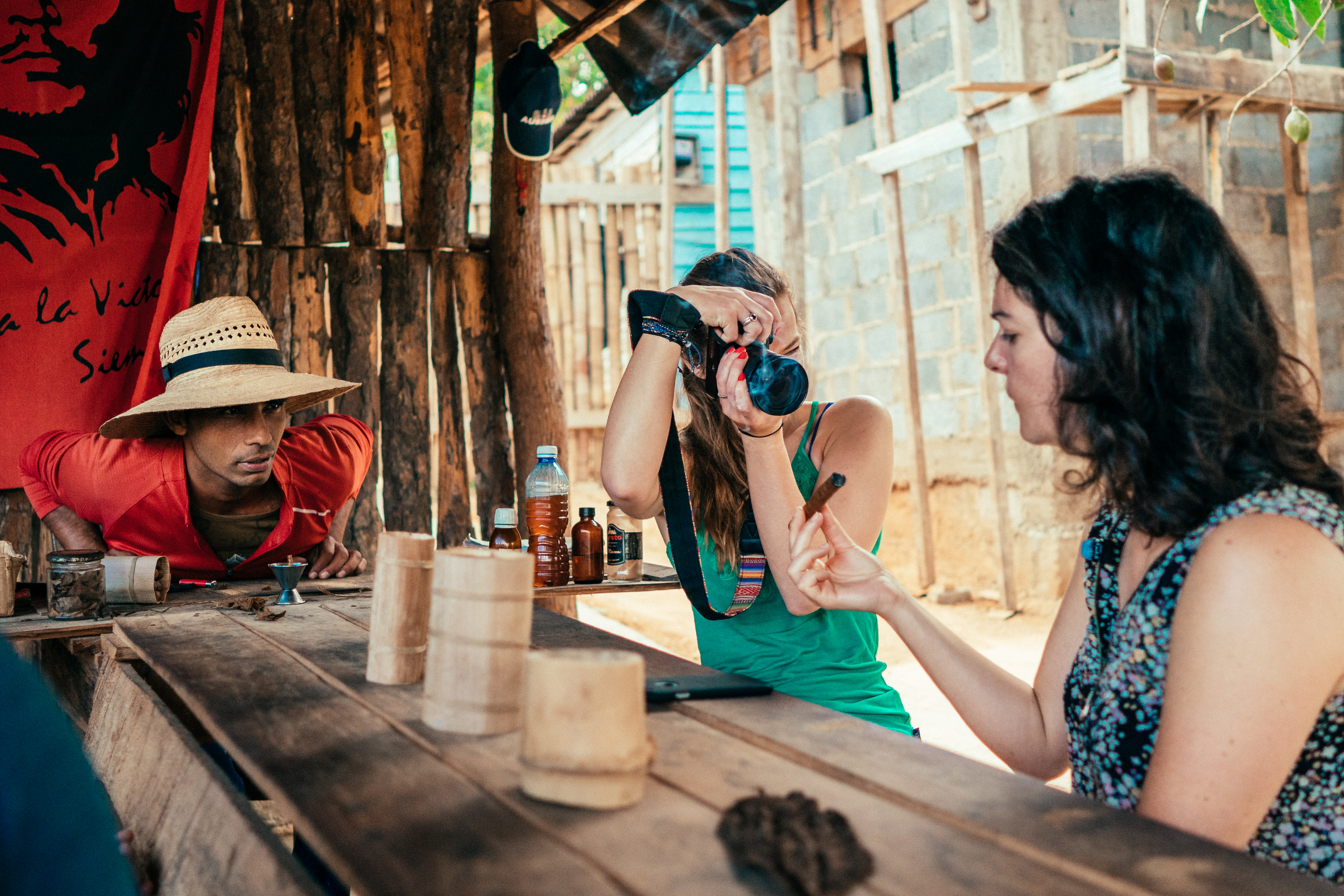 Ein Tabak Workshop, bei dem in Kuba Zigarren gedreht wurden.